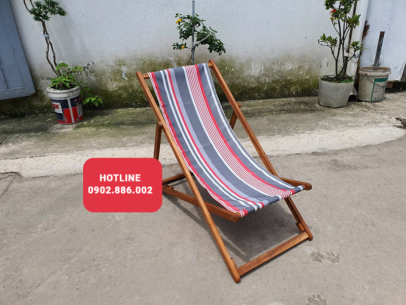 Ghế võng vải nằm thư giãn tắm nắng du lịch GG261