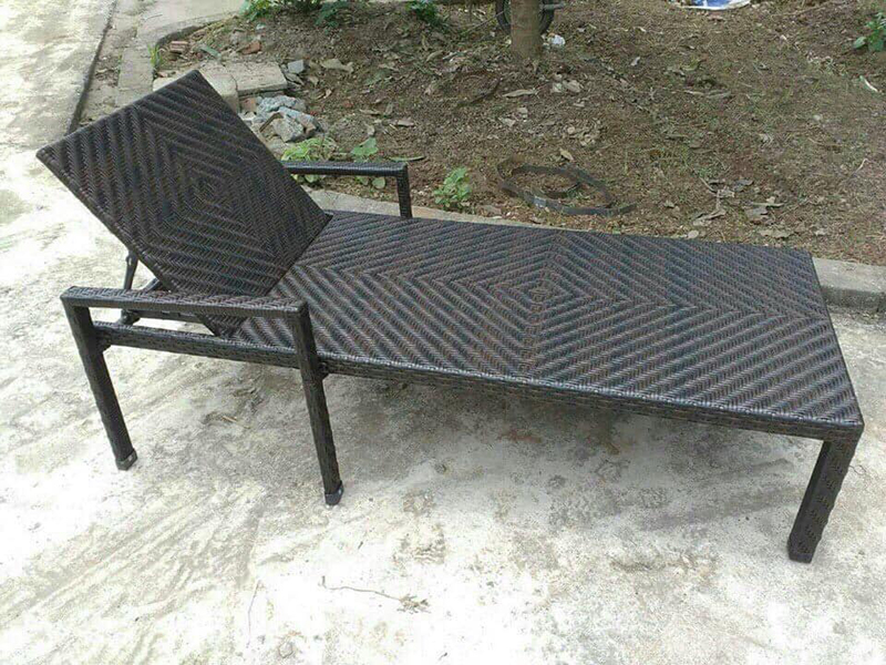 Ghế thư giãn tắm nắng hồ bơi nhựa giả mây cao cấp GT074