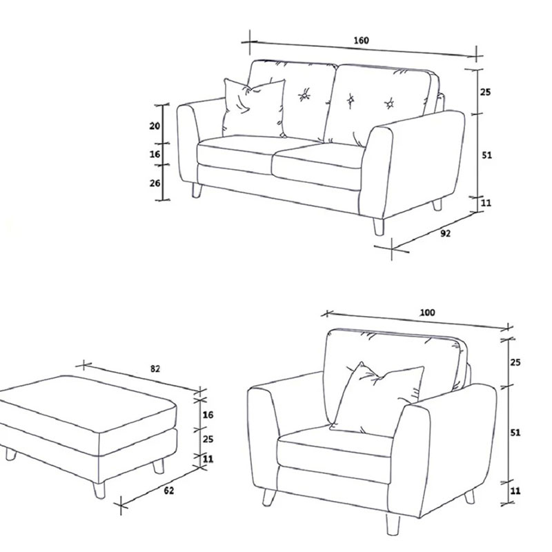 Ghế sofa góc thiết kế trẻ trung hiện đại SF615