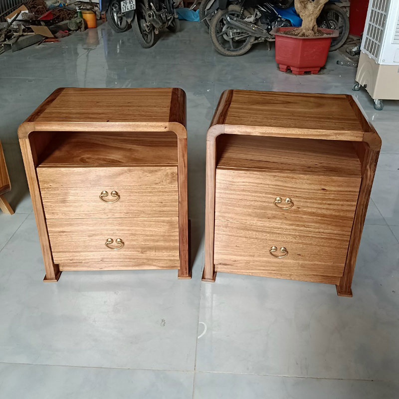 Tủ đầu giường gỗ hương xám cao cấp TD530