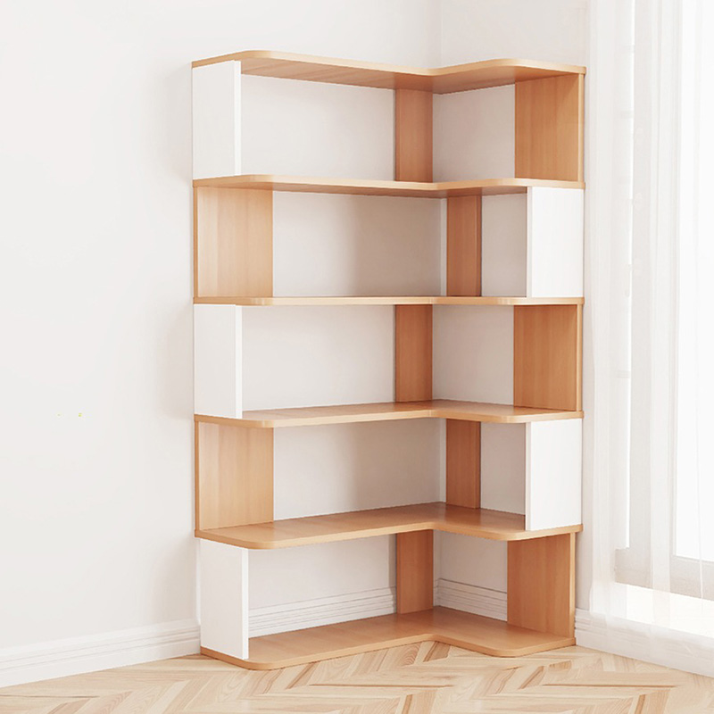 Kệ sách góc tường gỗ MDF kiểu dáng hiện đại TS082