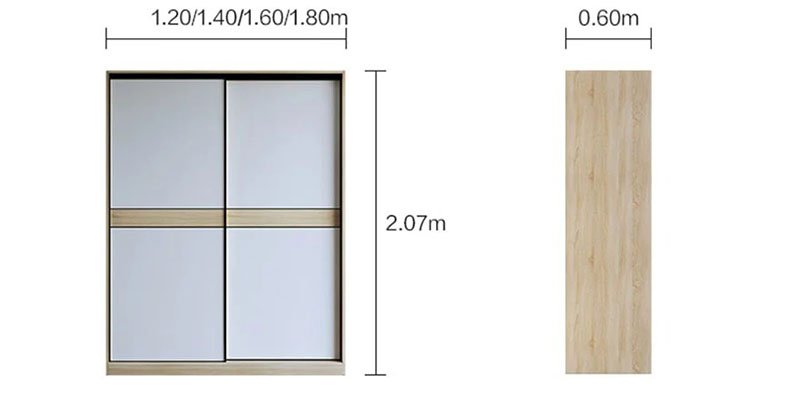 Tủ quần áo thiết kế cánh trượt kiểu dáng hiện đại TQ688