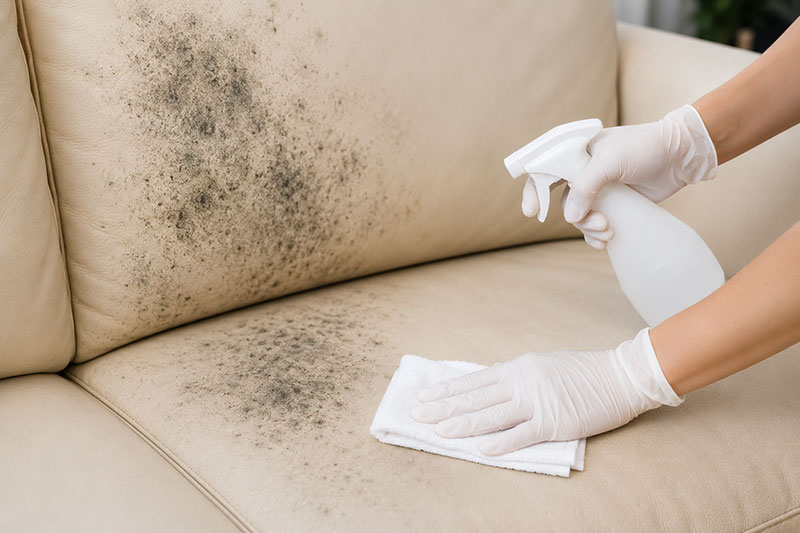 Cách vệ sinh ghế sofa da bị nấm mốc