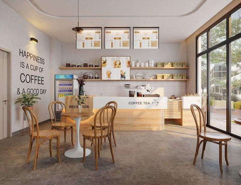 Quán cafe diện tích dưới 50m2