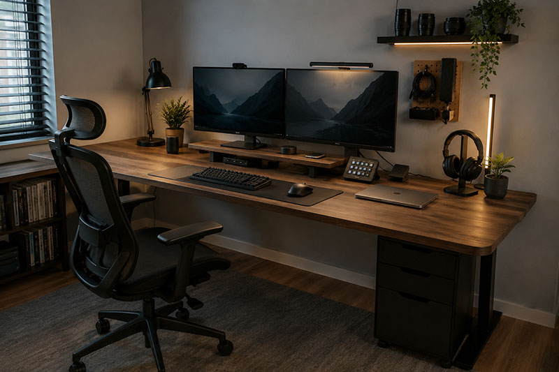 Bàn làm việc cho phòng có diện tích trên 15m2