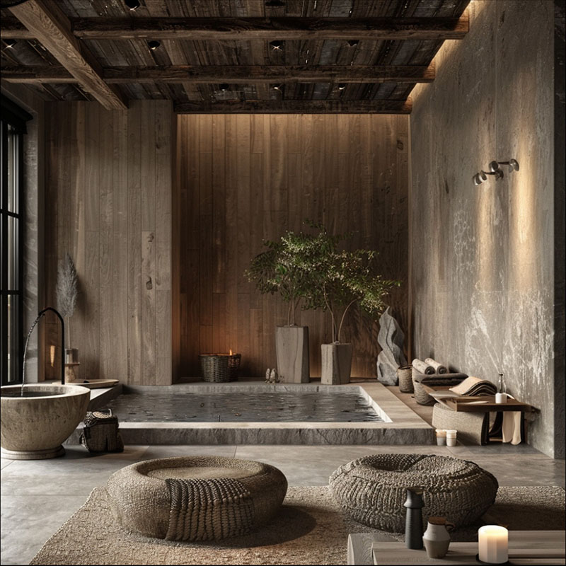 Tổng hợp 99+ Mẫu thiết kế nội thất spa đẹp, chuyên nghiệp, đa phong cách Mẫu thiết kế spa phong cách Wabi-Sabi