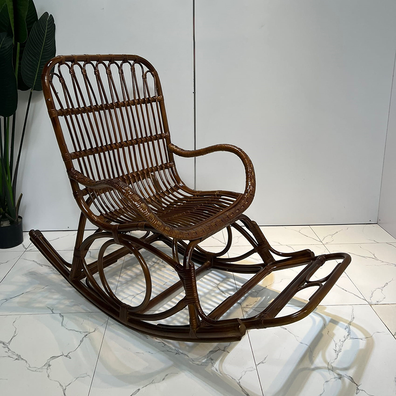 Ghế Bập Bênh Mây Kiểu Indochine Cao Cấp BM900