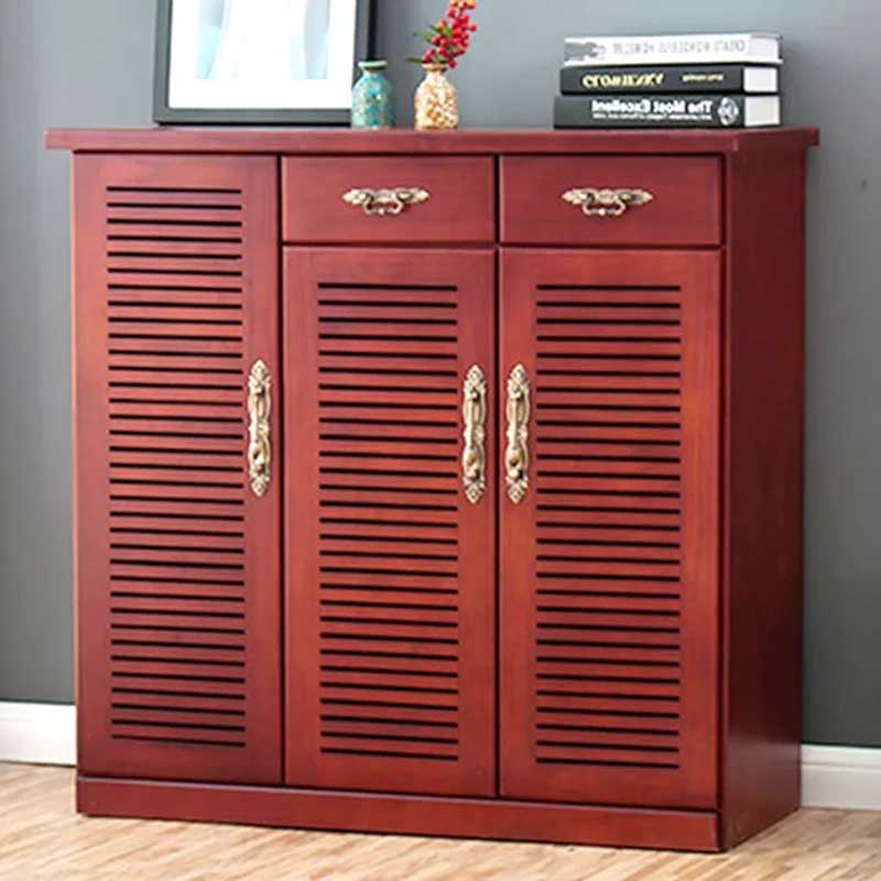 Mẫu tủ giầy làm từ gỗ tự nhiên