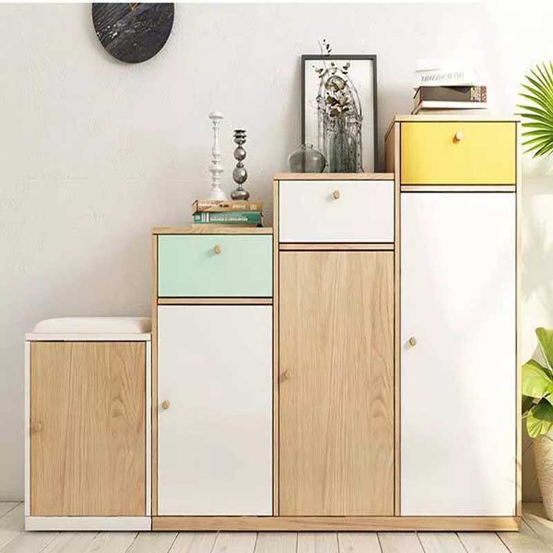 Mẫu tủ giầy gỗ công nghiệp phối màu sắc tinh tế