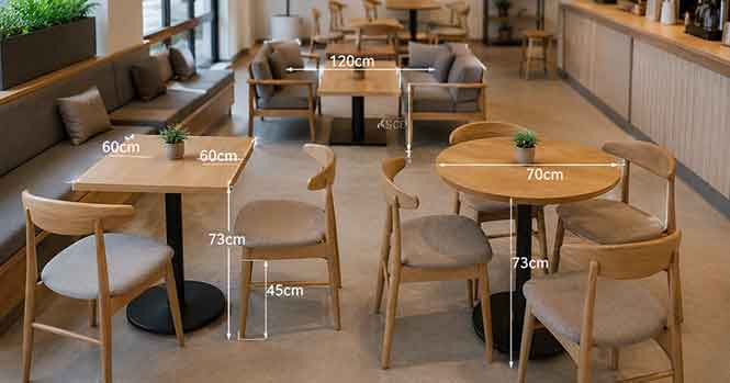 Kích Thước Bàn Ghế Trà Sữa Tiêu Chuẩn Nhất – Chủ Quán Nào Cũng Nên Biết
